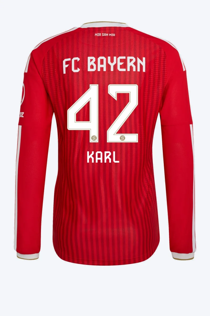 Karl 42 Voetbalshirt - FC Bayern 26/27 Thuis Authentic Lange Mouw
