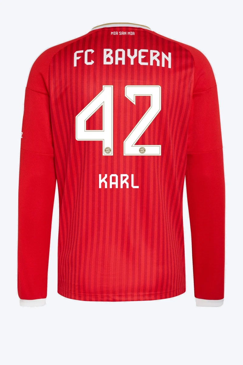 Karl 42 Voetbalshirt - FC Bayern 26/27 Thuis Lange Mouw