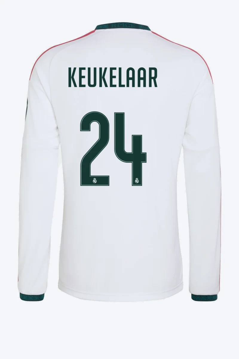 Keukelaar 24 Voetbalshirt - Real Madrid 26/27 Thuis Lange Mouw