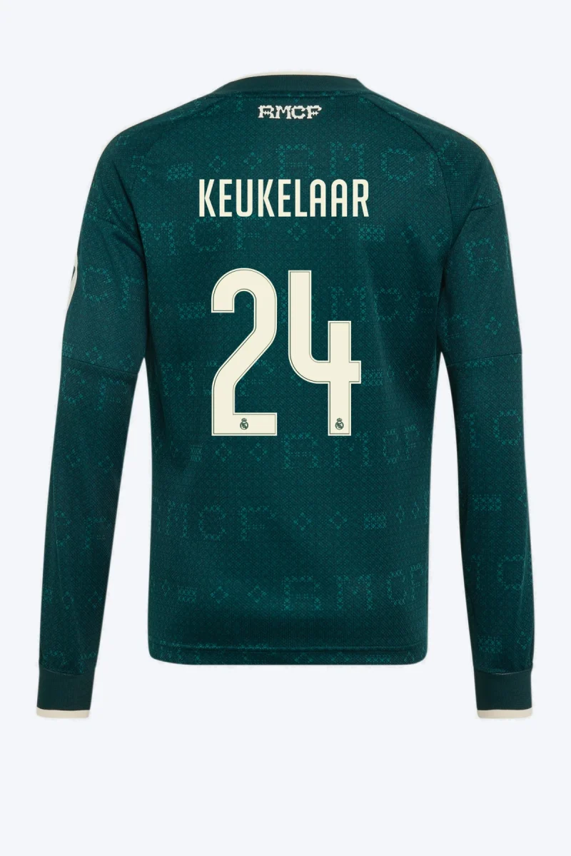 Keukelaar 24 Voetbalshirt - Real Madrid 26/27 Uit Lange Mouw Kids