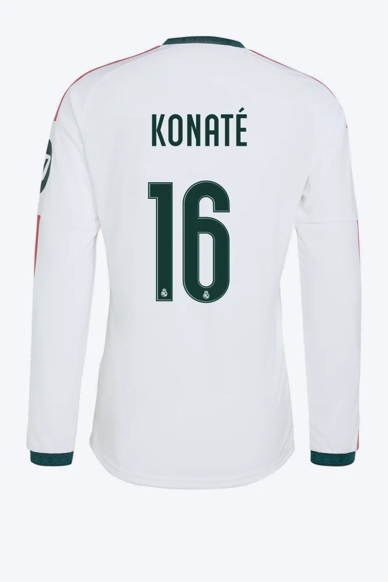 Konaté 16 Voetbalshirt - Real Madrid 26/27 Thuis Authentic Lange Mouw