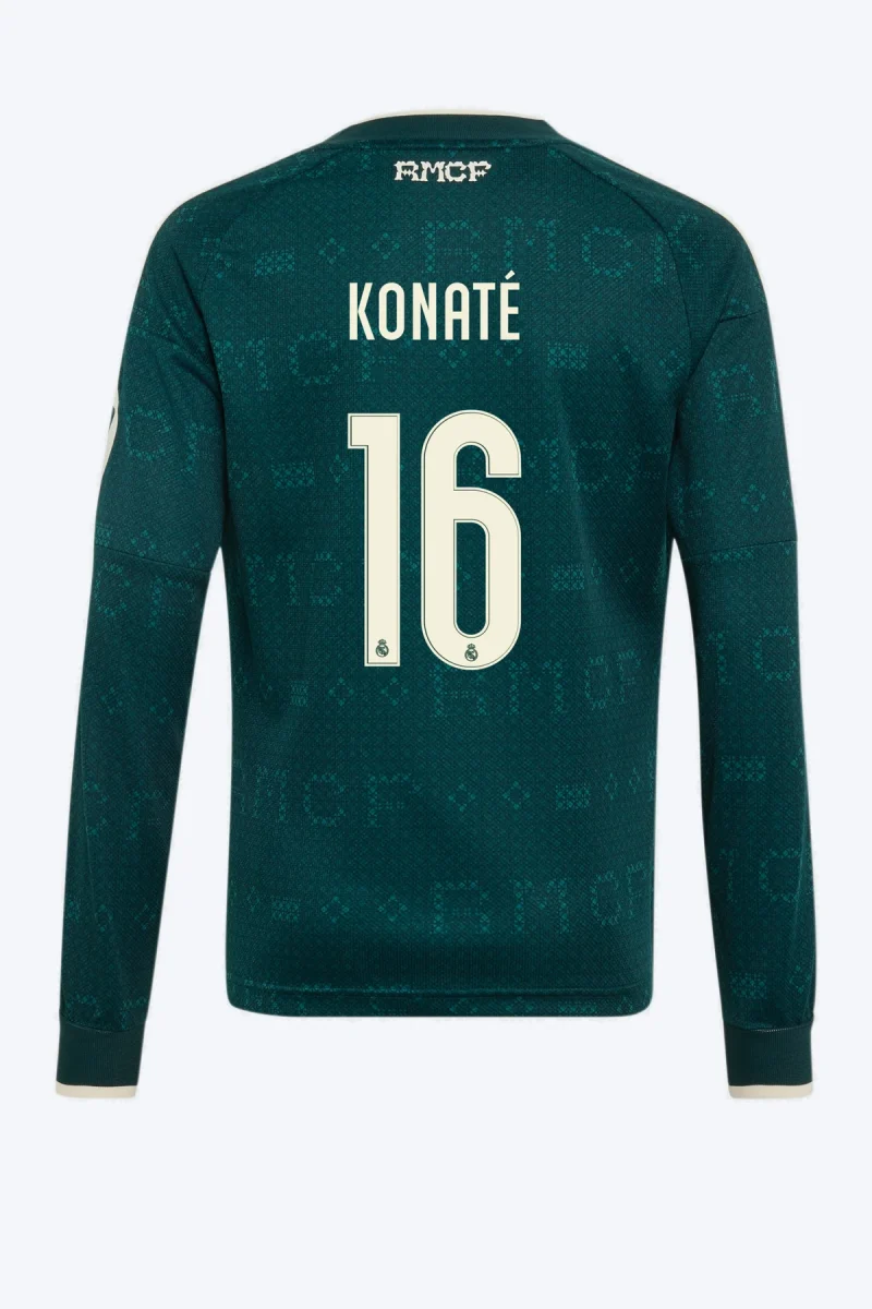 Konaté 16 Voetbalshirt - Real Madrid 26/27 Uit Lange Mouw Kids
