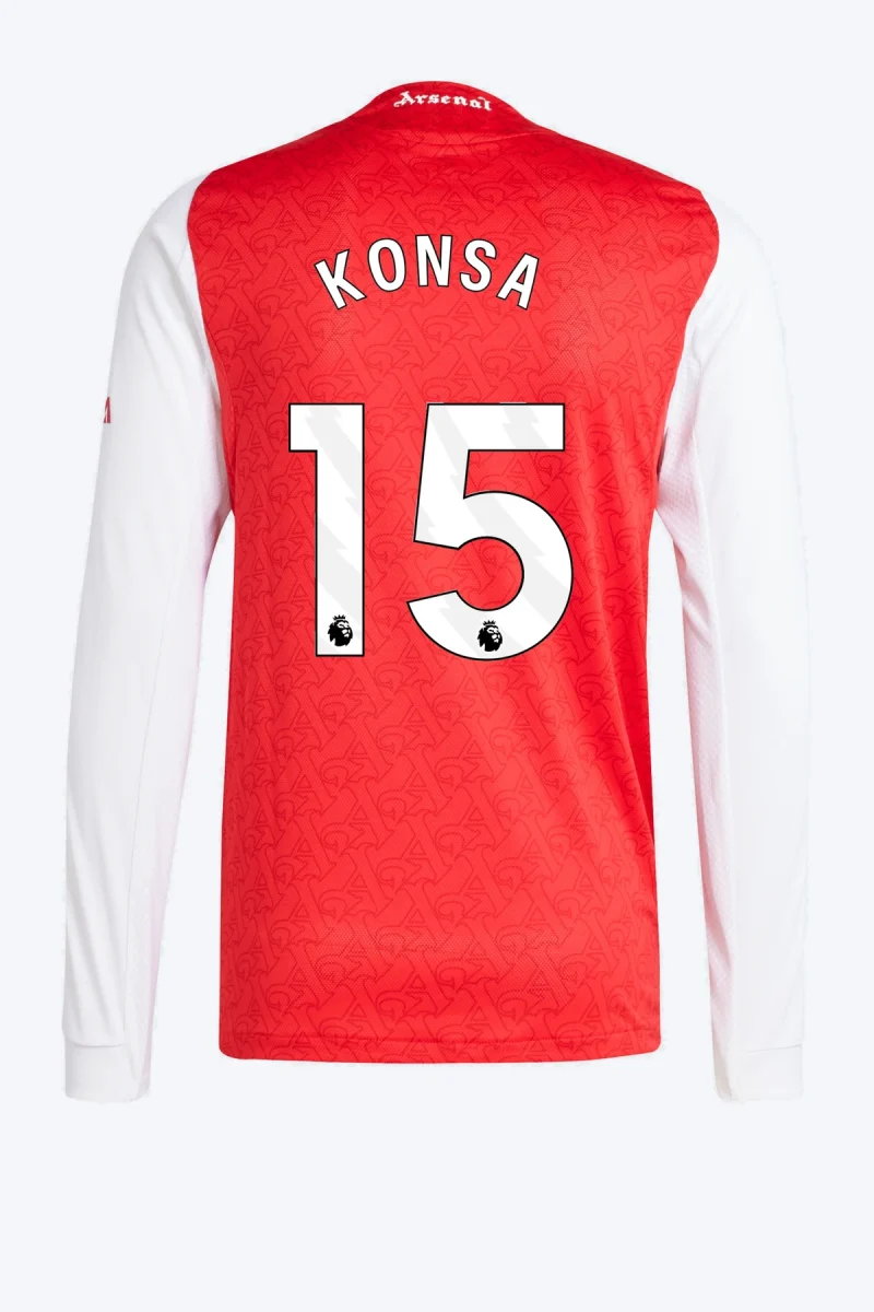 Konsa 15 Voetbalshirt - Arsenal 25/26 Lange Mouw Thuis Authentic