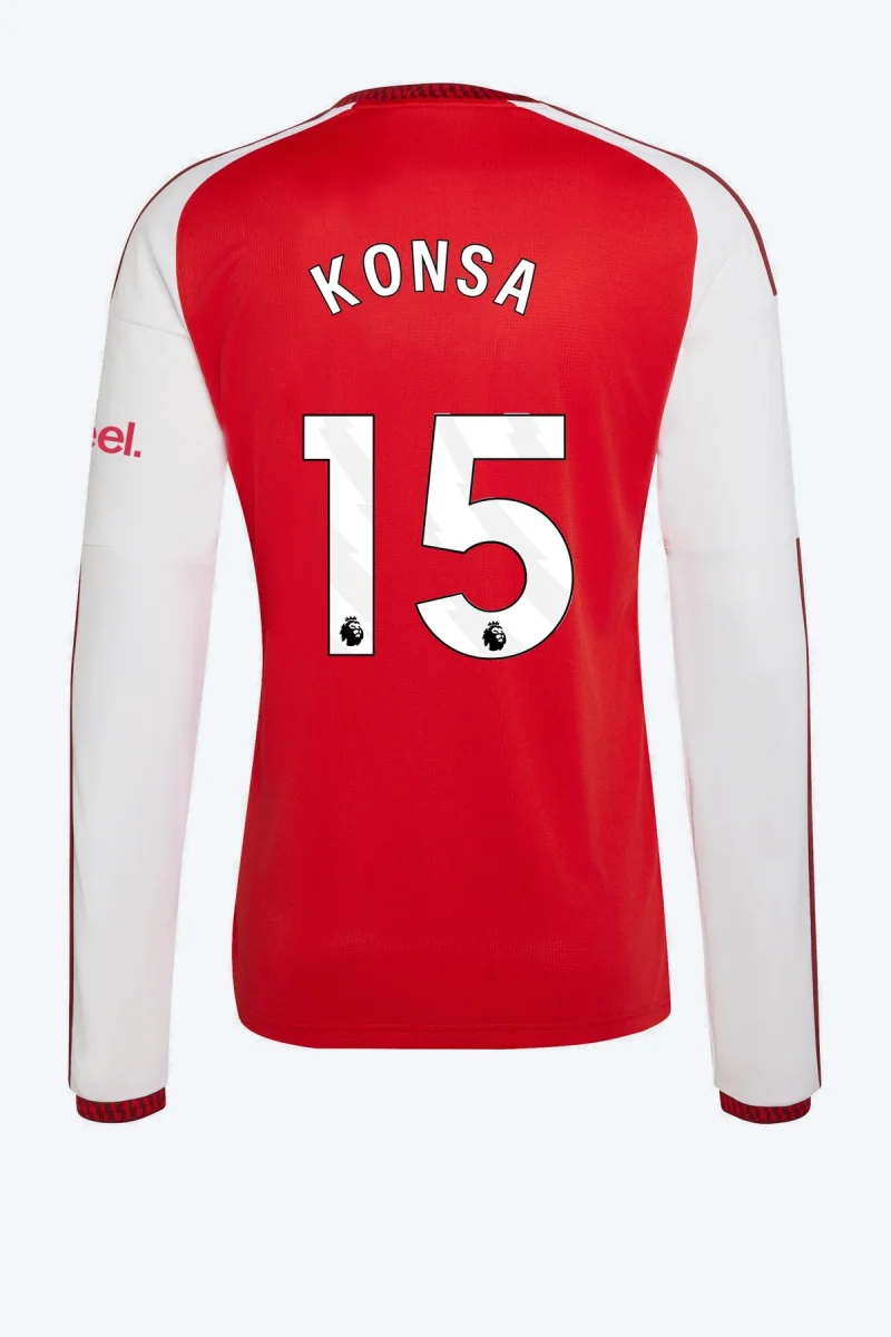 Konsa 15 Voetbalshirt - Arsenal FC 26/27 Thuis Lange Mouw