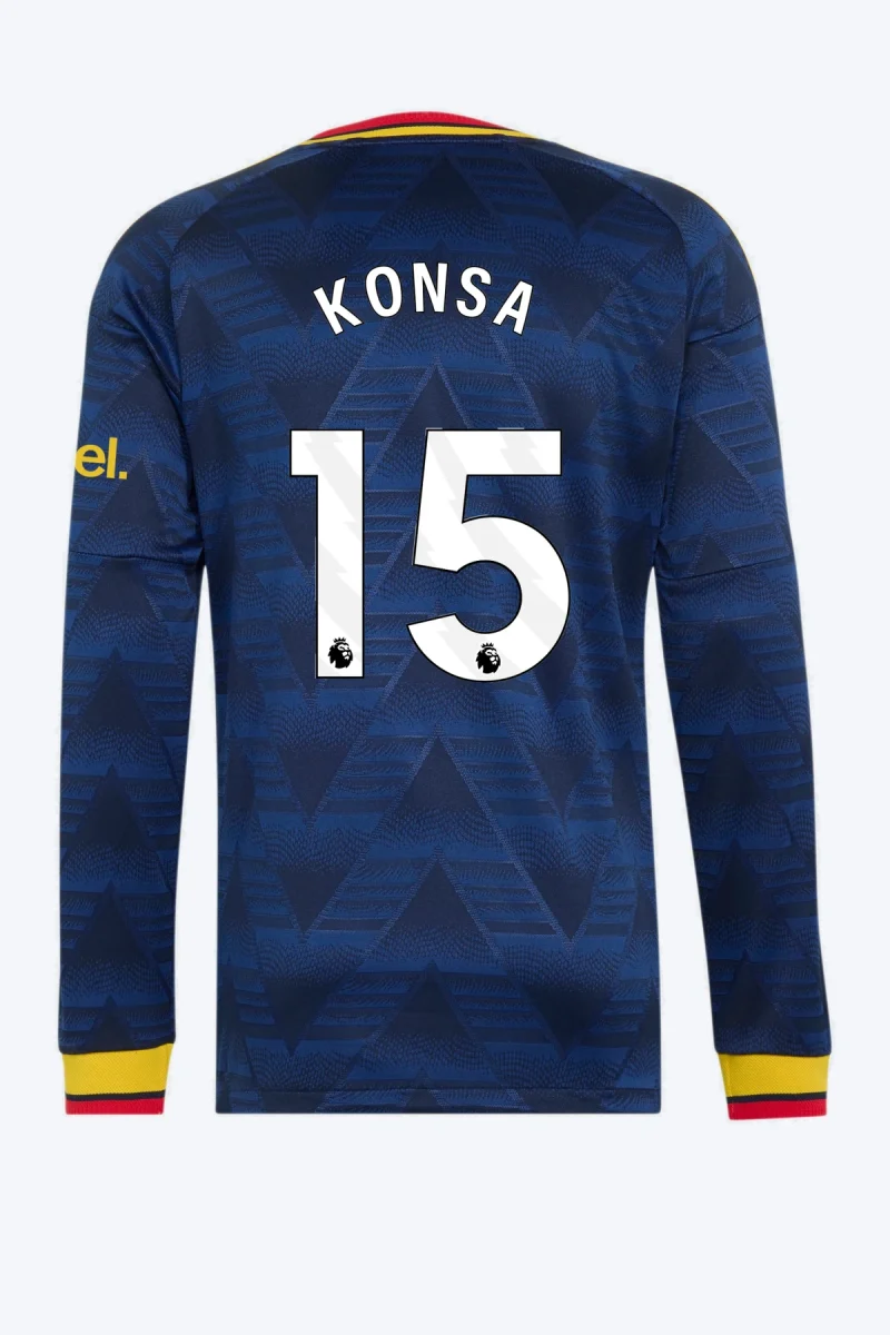 Konsa 15 Voetbalshirt - Arsenal FC 26/27 Uit Authentic Longsleeve