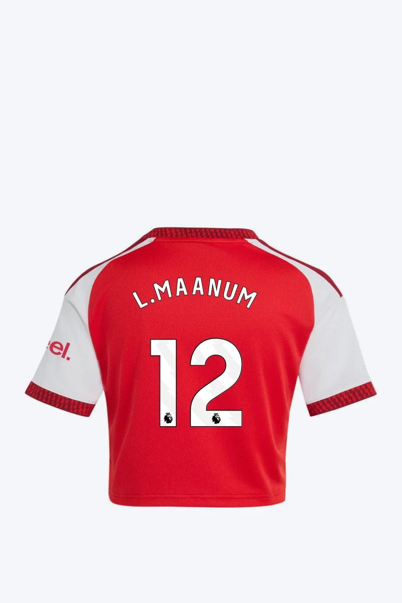 L. Maanum 12 Voetbalshirt - Arsenal FC 26/27 Thuis Cropped