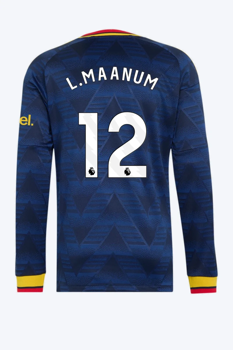 L. Maanum 12 Voetbalshirt - Arsenal FC 26/27 Uit Authentic Longsleeve