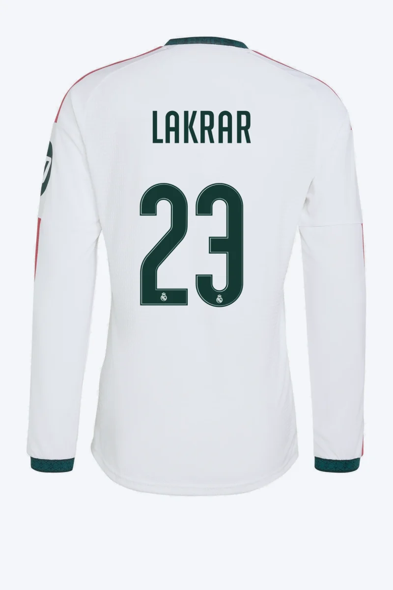 Lakrar 23 Voetbalshirt - Real Madrid 26/27 Thuis Authentic Lange Mouw
