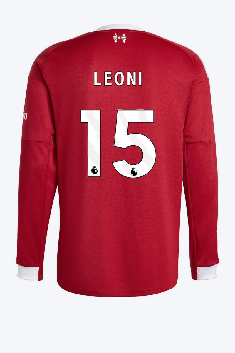 Leoni 15 Voetbalshirt - Liverpool FC 25/26 Lange Mouw Thuis