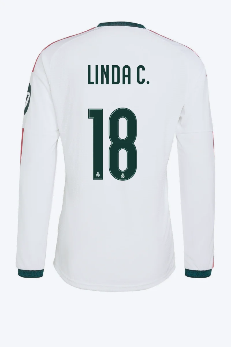 Linda C. 18 Voetbalshirt - Real Madrid 26/27 Thuis Authentic Lange Mouw