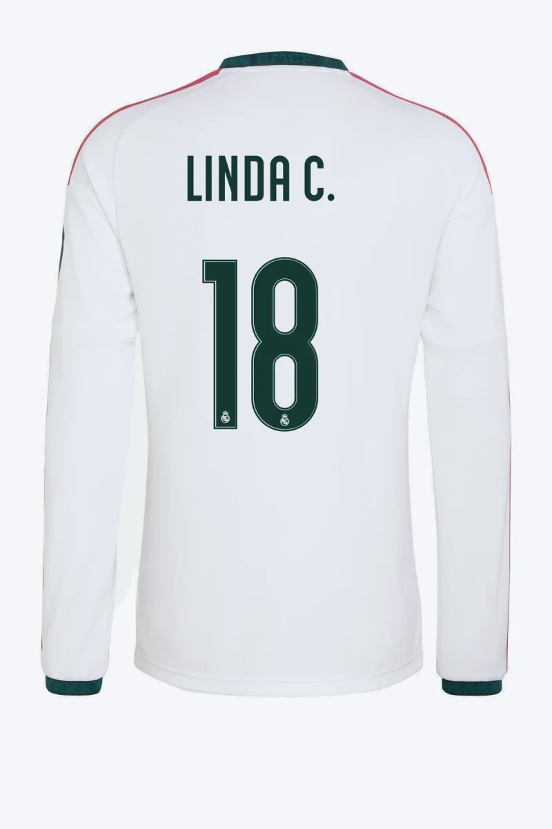 Linda C. 18 Voetbalshirt - Real Madrid 26/27 Thuis Lange Mouw