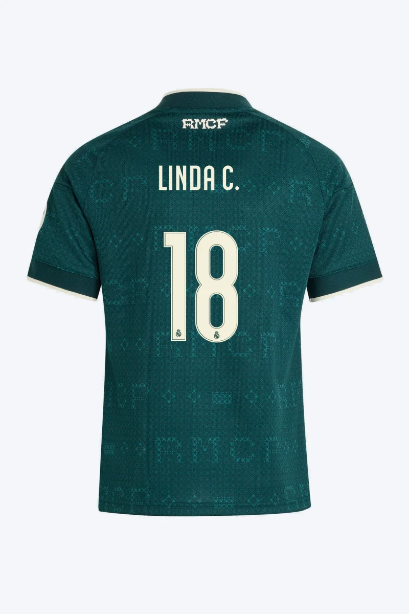 Linda C. 18 Voetbalshirt - Real Madrid 26/27 Uit Kids