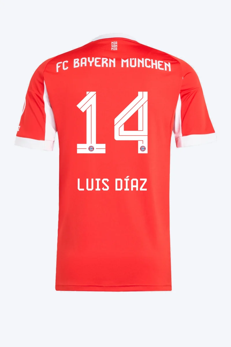 Luis Díaz 14 Voetbalshirt - FC Bayern 25/26 Thuis