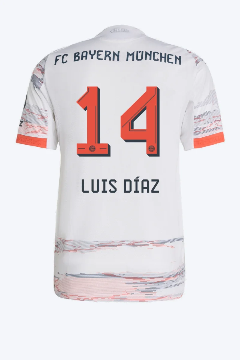 Luis Díaz 14 Voetbalshirt - FC Bayern 25/26 Uit Authentic