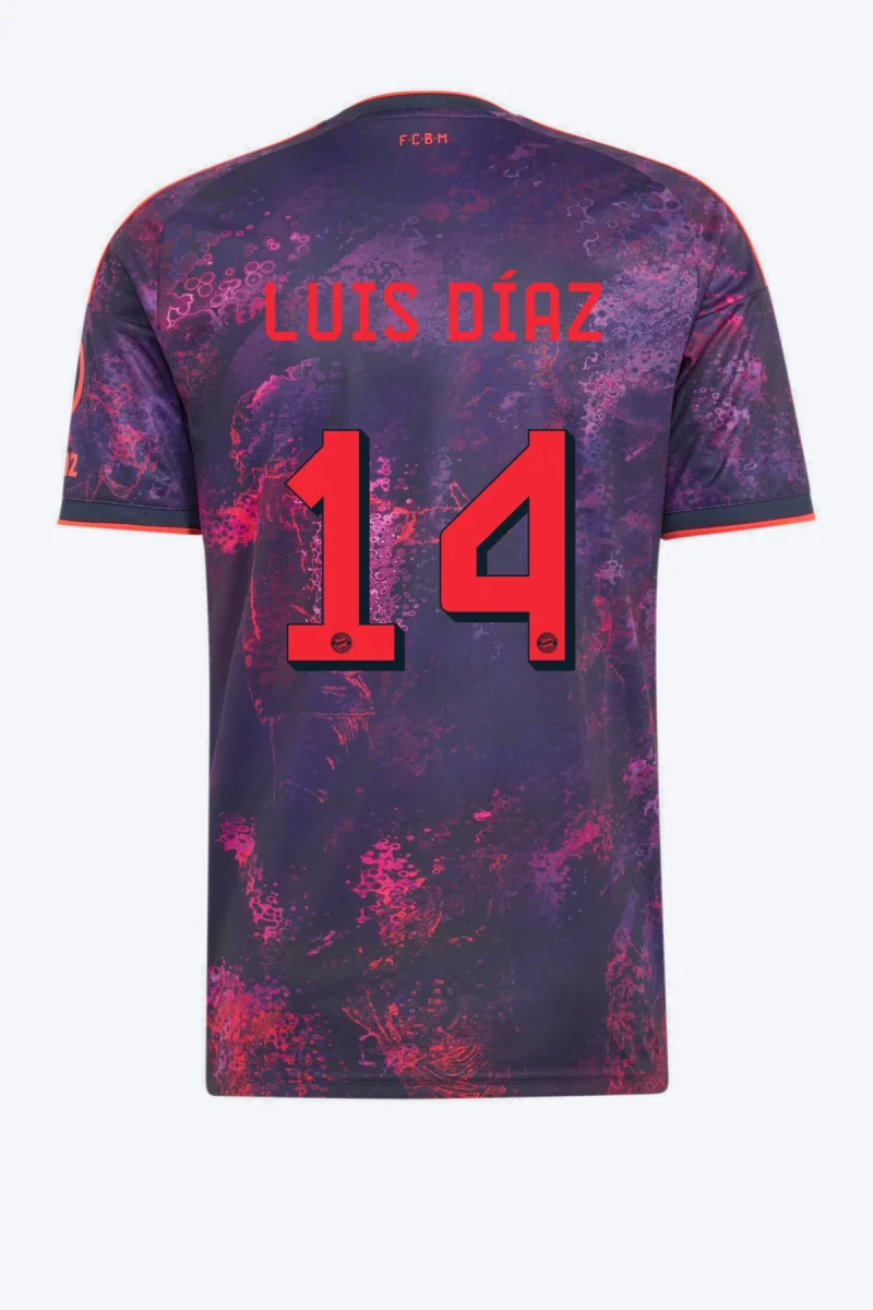 Luis Díaz 14 Voetbalshirt - FC Bayern 26/27 Derde