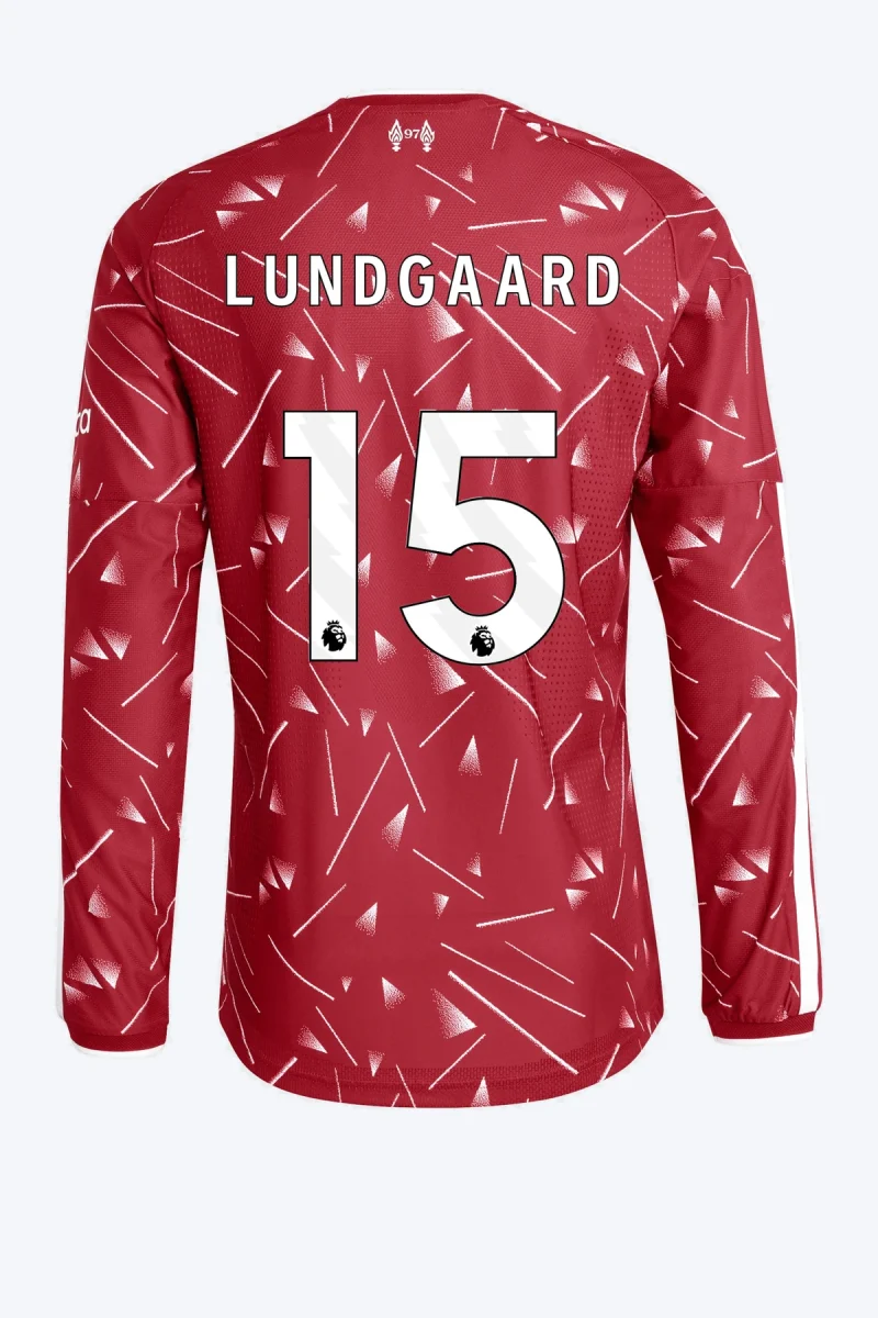 Lundgaard 15 Voetbalshirt - Liverpool FC 26/27 Thuis Authentic Lange Mouw