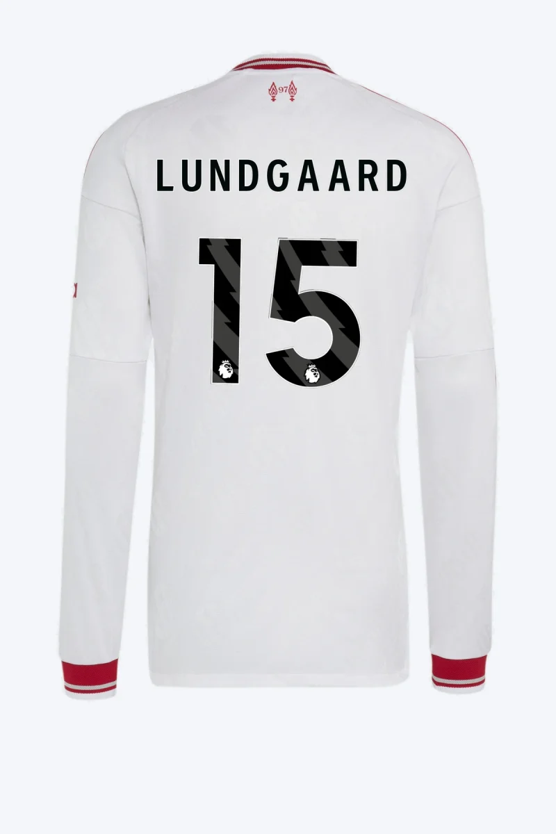 Lundgaard 15 Voetbalshirt - Liverpool FC 26/27 Uit Authentic Longsleeve