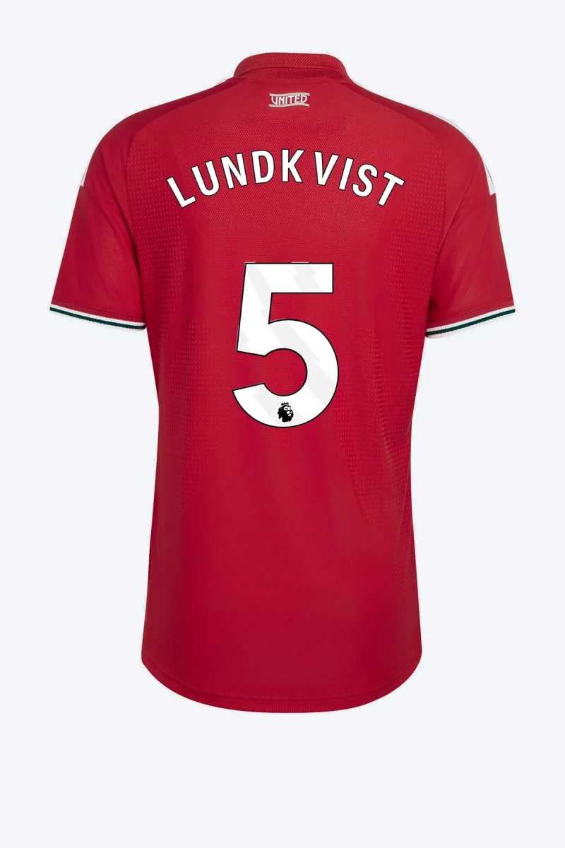 Lundkvist 5 Voetbalshirt - Manchester United 26/27 Thuis Authentic