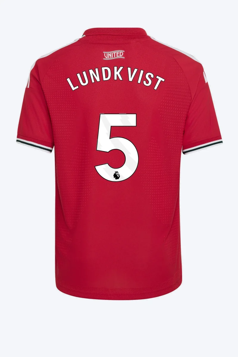 Lundkvist 5 Voetbalshirt - Manchester United 26/27 Thuis Authentic Kids