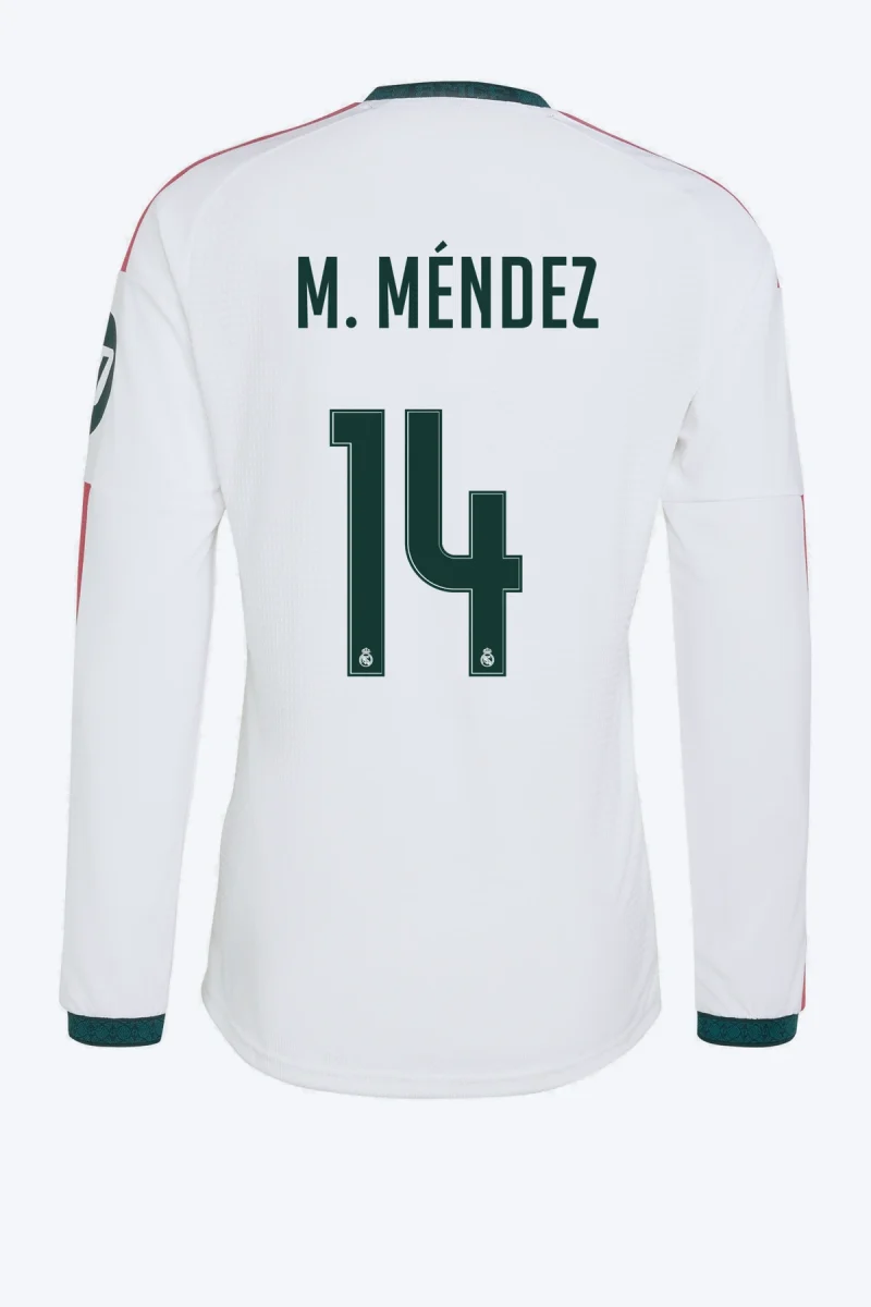 M. Méndez 14 Voetbalshirt - Real Madrid 26/27 Thuis Authentic Lange Mouw