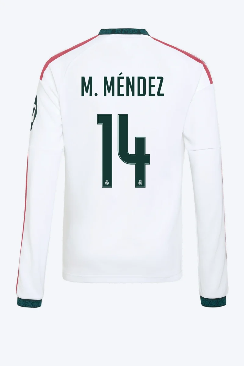 M. Méndez 14 Voetbalshirt - Real Madrid 26/27 Thuis Lange Mouw Kids