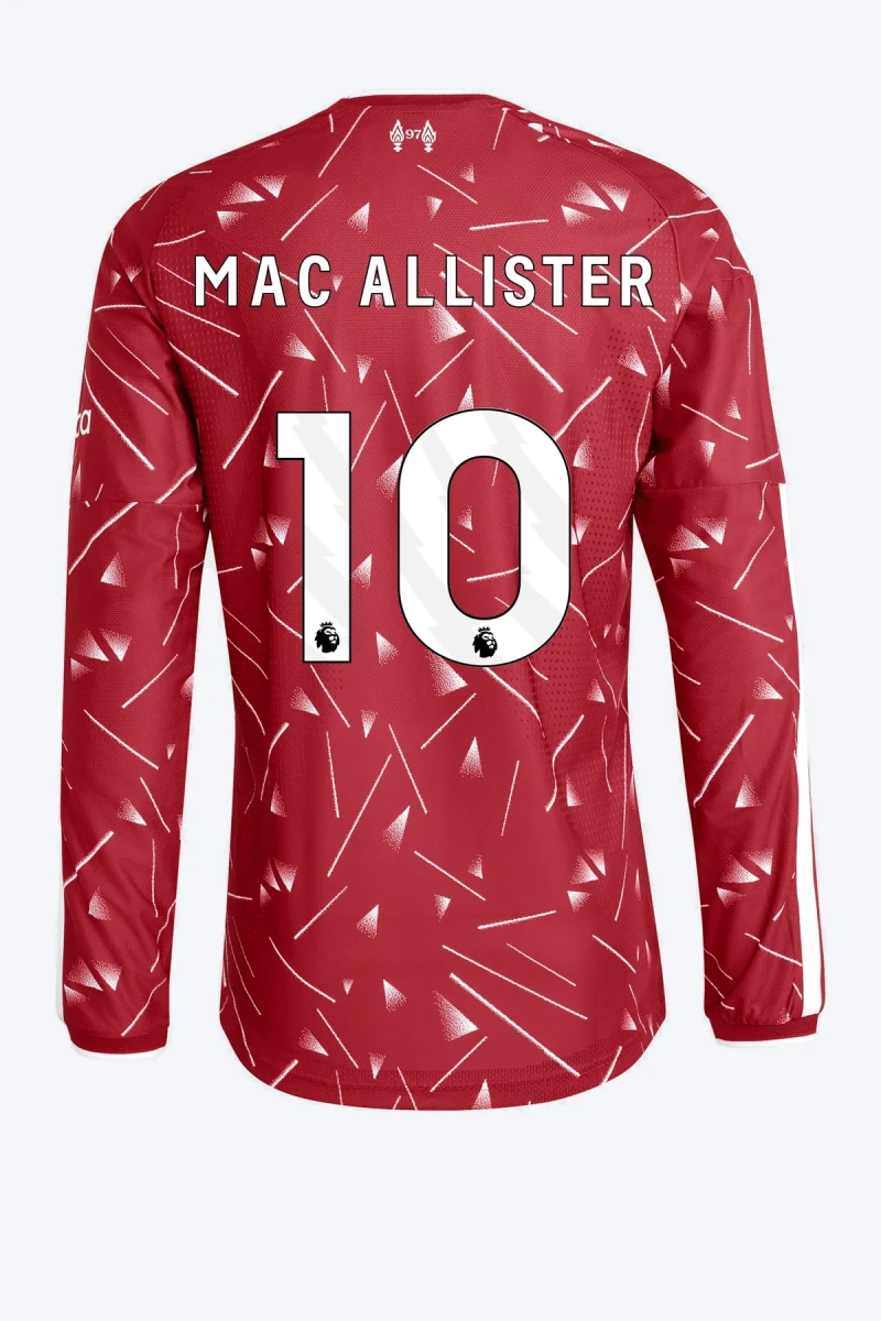 Mac Allister 10 Voetbalshirt - Liverpool FC 26/27 Thuis Authentic Lange Mouw