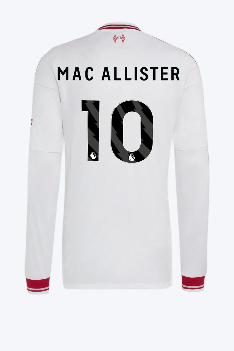 Mac Allister 10 Voetbalshirt - Liverpool FC 26/27 Uit Authentic Longsleeve