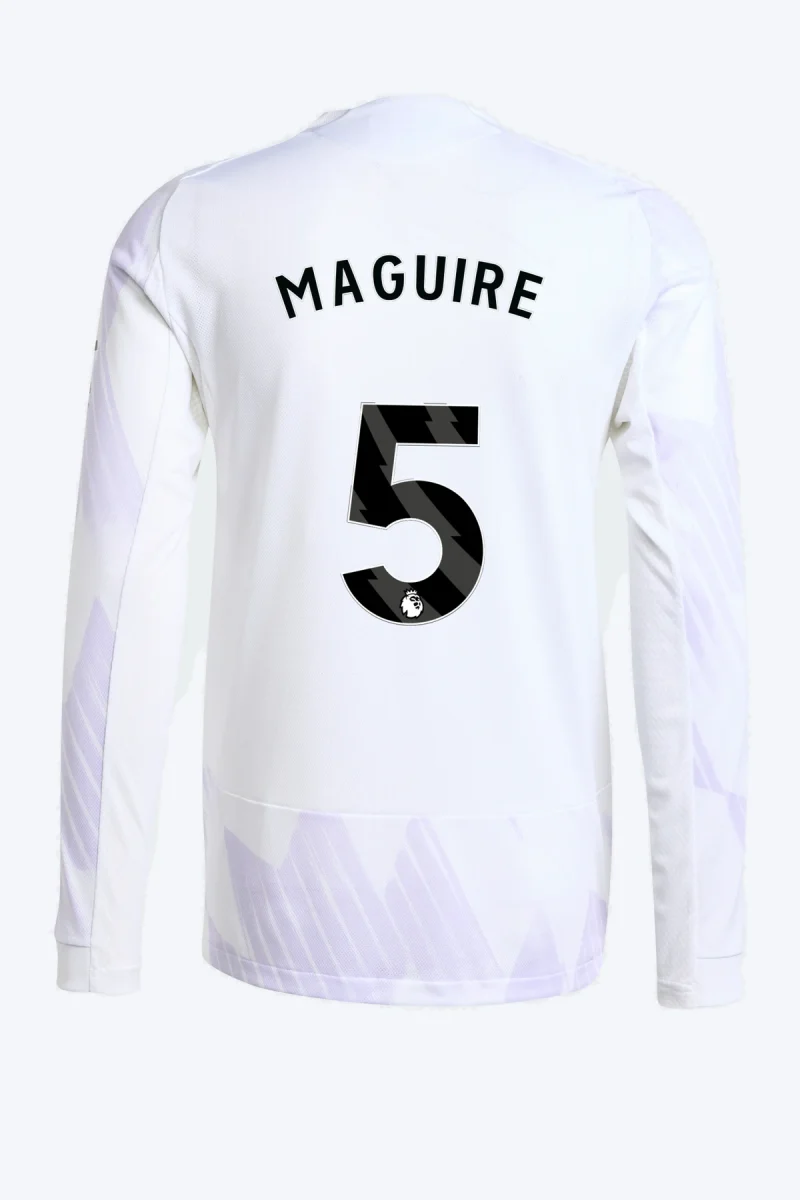 Maguire 5 Voetbalshirt - Manchester United 25/26 Lange Mouw Uit Authentic
