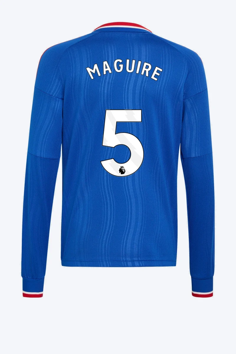 Maguire 5 Voetbalshirt - Manchester United 26/27 Uit Kids Longsleeve