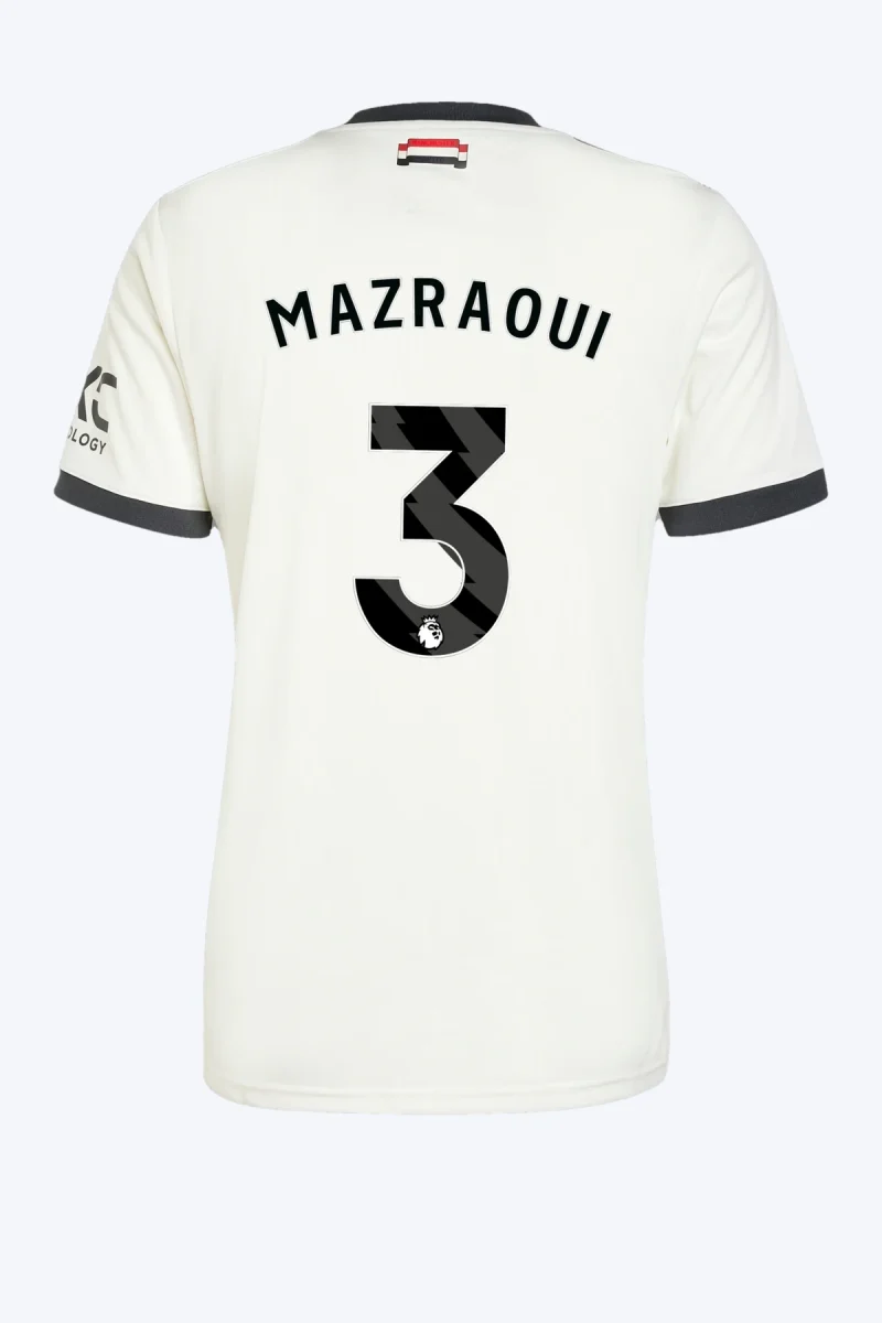 Mazraoui 3 Voetbalshirt - Manchester United 24/25 Derde