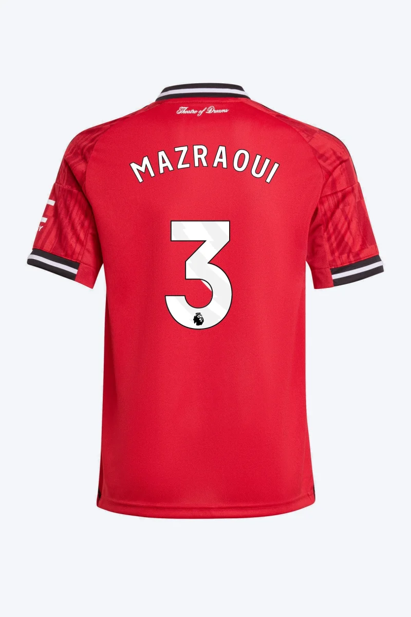 Mazraoui 3 Voetbalshirt - Manchester United 25/26 Thuis