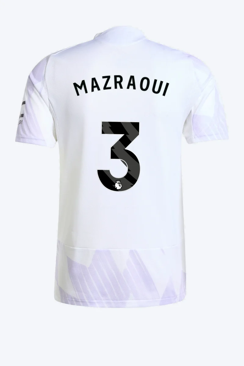 Mazraoui 3 Voetbalshirt - Manchester United 25/26 Uit Authentic