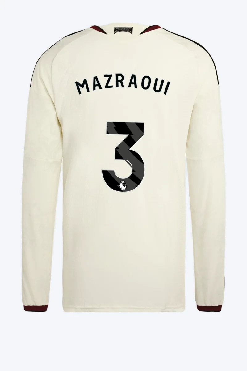 Mazraoui 3 Voetbalshirt - Manchester United 26/27 Derde Authentic Longsleeve