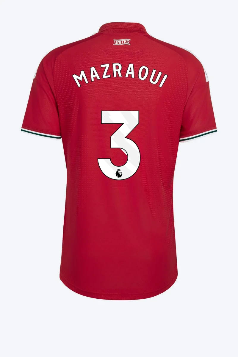 Mazraoui 3 Voetbalshirt - Manchester United 26/27 Thuis Authentic