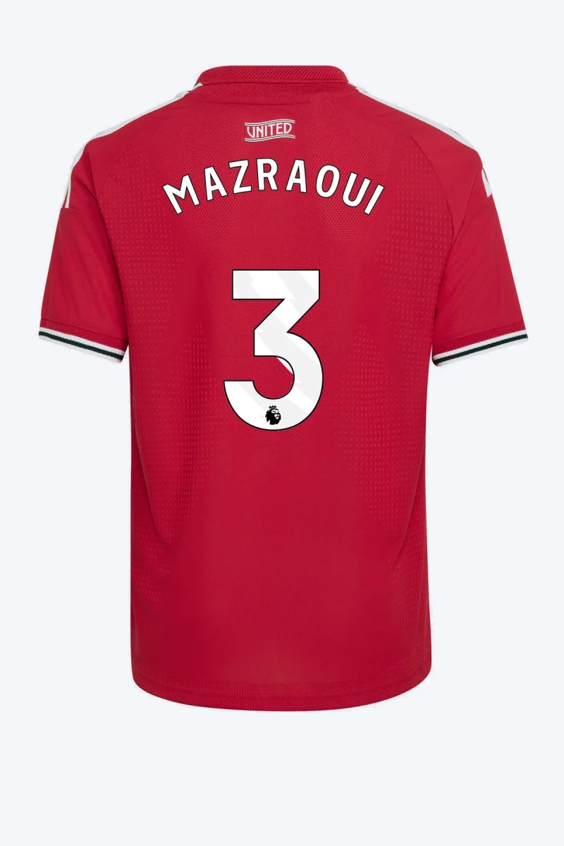 Mazraoui 3 Voetbalshirt - Manchester United 26/27 Thuis Authentic Kids