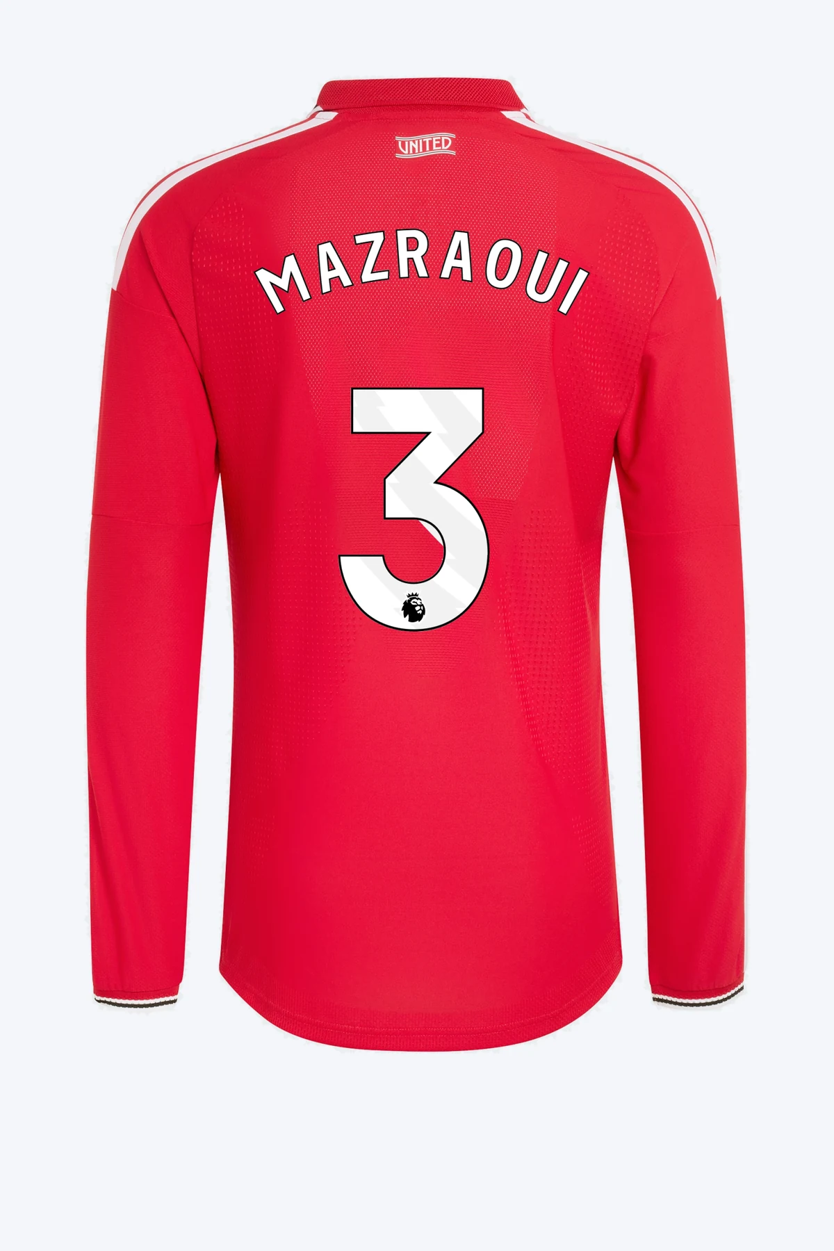 Mazraoui 3 Voetbalshirt - Manchester United 26/27 Thuis Authentic Lange Mouw
