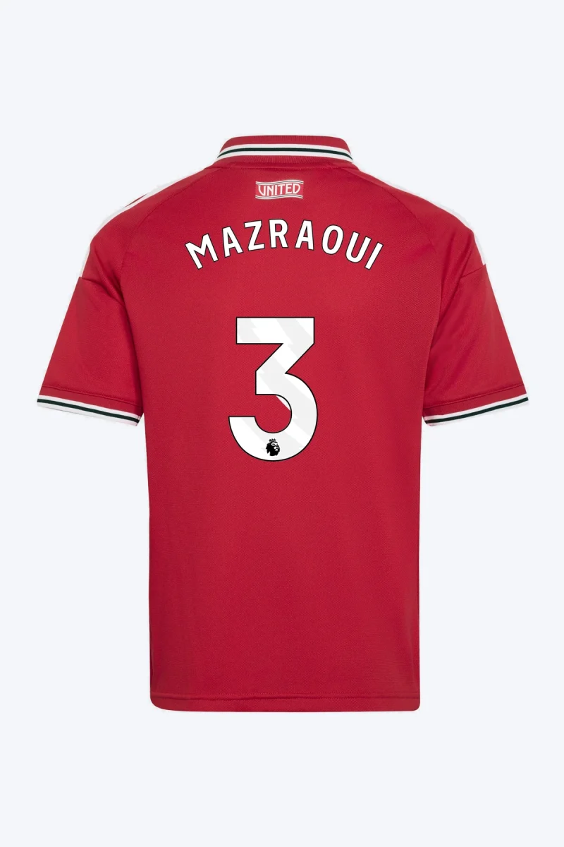 Mazraoui 3 Voetbalshirt - Manchester United 26/27 Thuis Kids