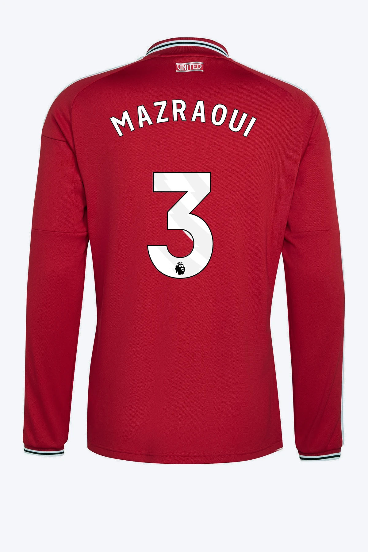 Mazraoui 3 Voetbalshirt - Manchester United 26/27 Thuis Lange Mouw