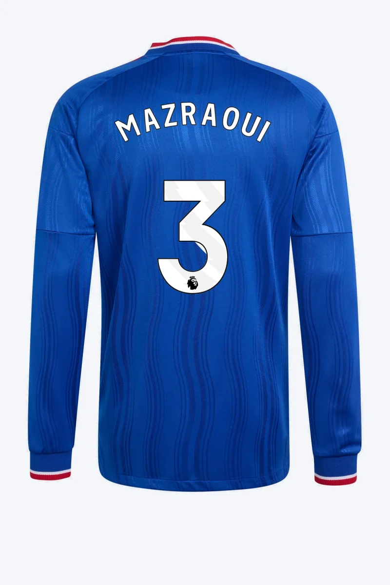 Mazraoui 3 Voetbalshirt - Manchester United 26/27 Uit Authentic Longsleeve