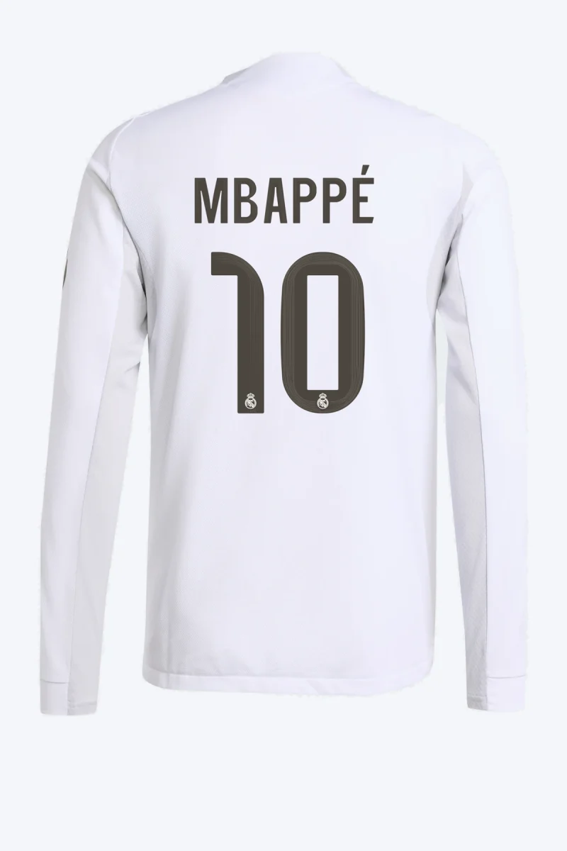 Mbappé 10 Voetbalshirt - Real Madrid 25/26 Lange Mouw Thuis Authentic