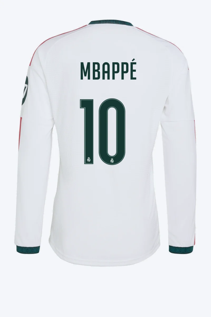 Mbappé 10 Voetbalshirt - Real Madrid 26/27 Thuis Authentic Lange Mouw
