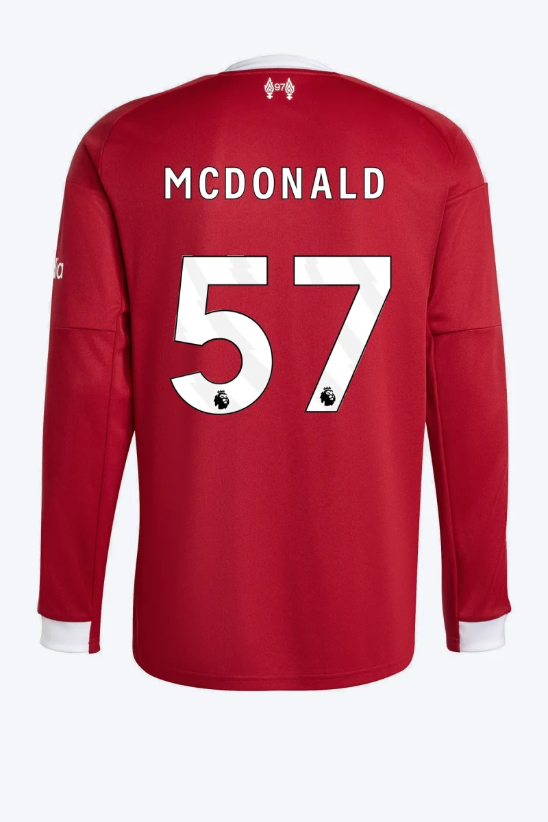 Mcdonald 57 Voetbalshirt - Liverpool FC 25/26 Lange Mouw Thuis