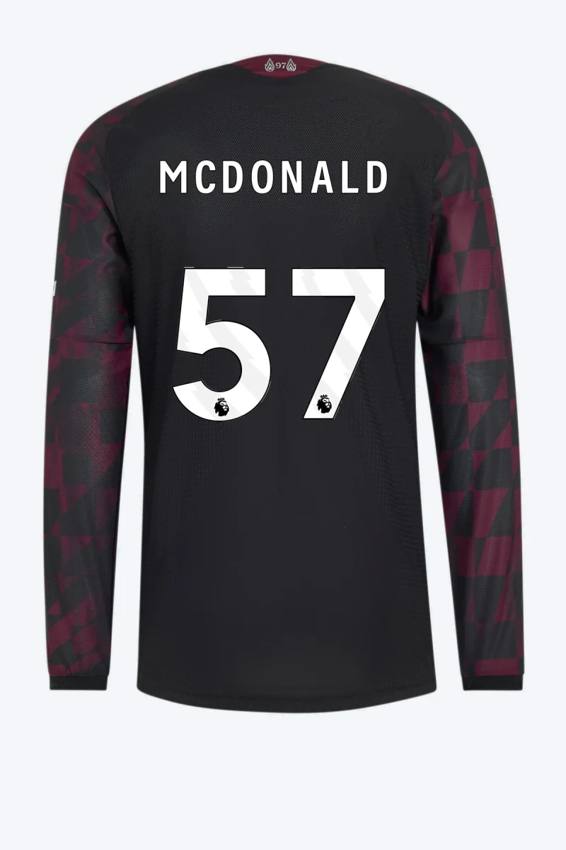 Mcdonald 57 Voetbalshirt - Liverpool FC 26/27 Derde Authentic Longsleeve