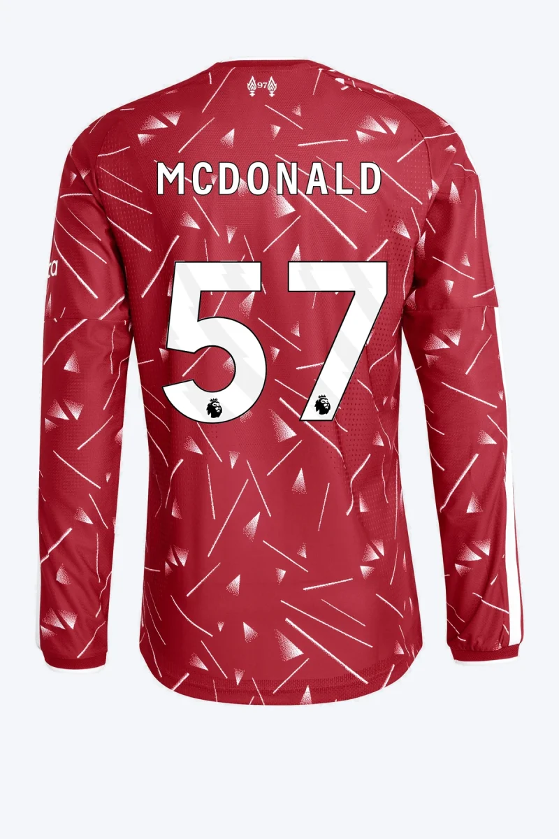 Mcdonald 57 Voetbalshirt - Liverpool FC 26/27 Thuis Authentic Lange Mouw