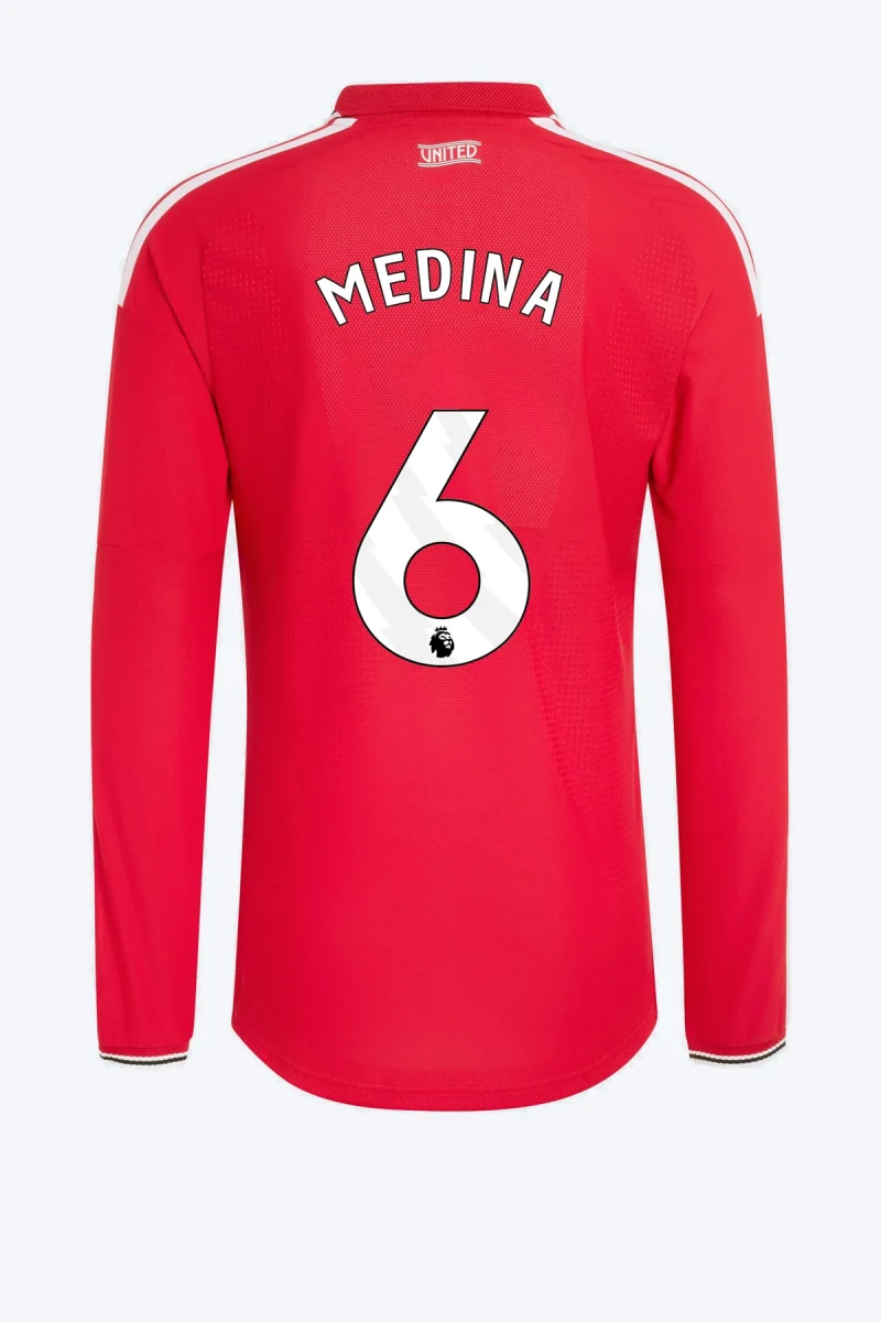 Medina 6 Voetbalshirt - Manchester United 26/27 Thuis Authentic Lange Mouw