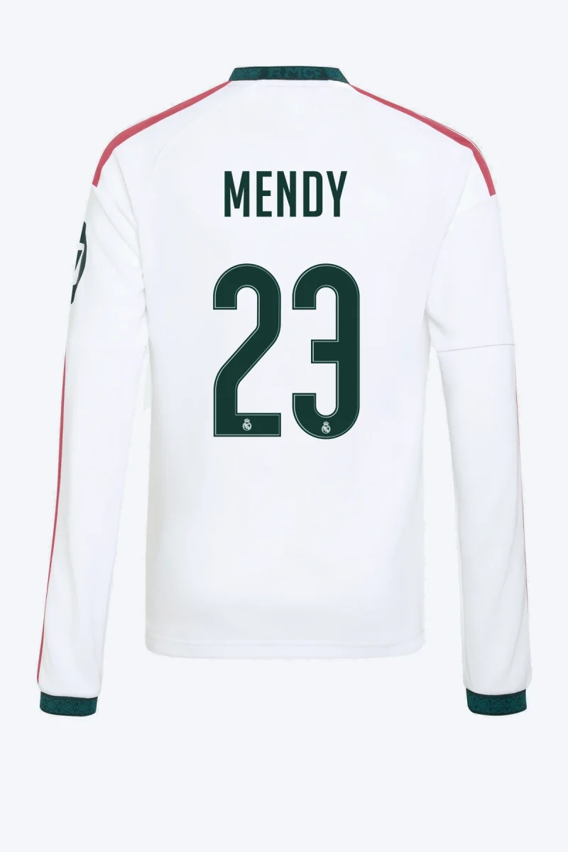 Mendy 23 Voetbalshirt - Real Madrid 26/27 Thuis Lange Mouw Kids