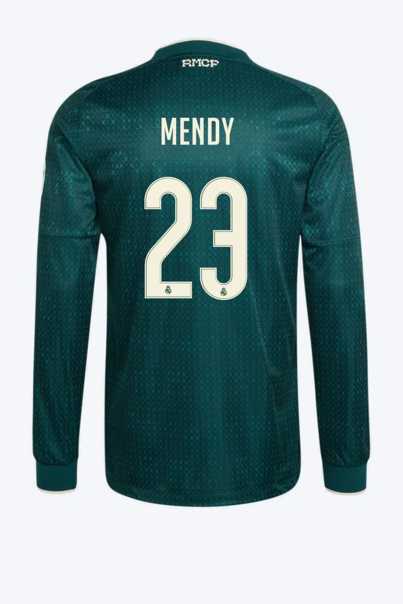 Mendy 23 Voetbalshirt - Real Madrid 26/27 Uit Authentic Lange Mouw