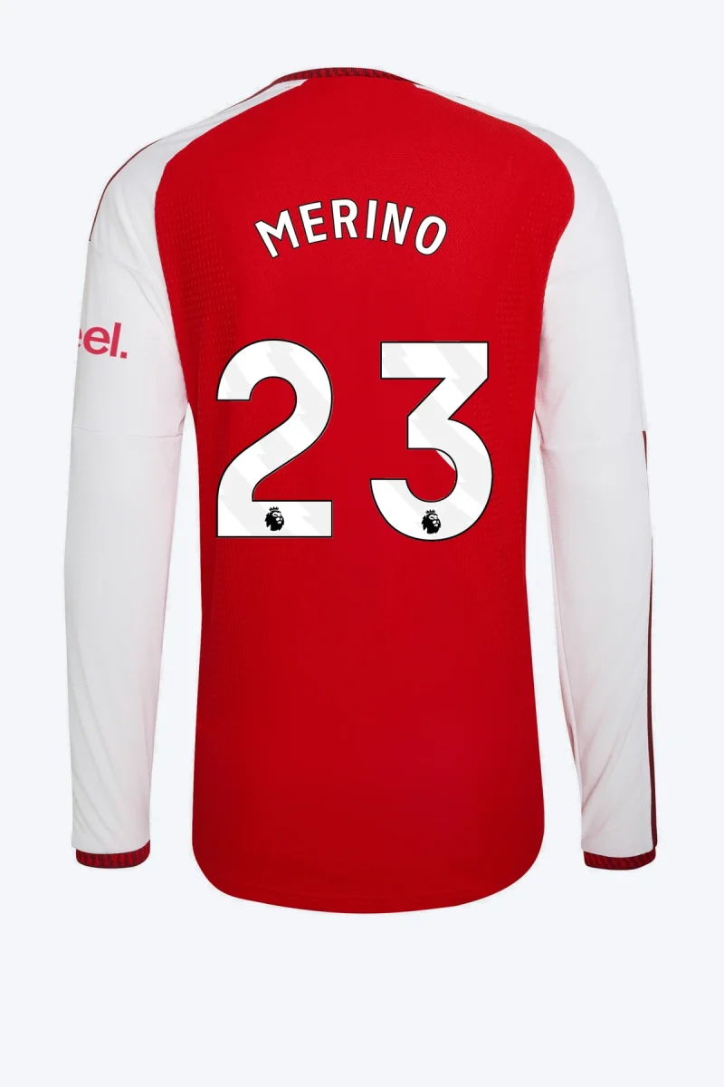 Merino 23 Voetbalshirt - Arsenal FC 26/27 Thuis Authentic Lange Mouw
