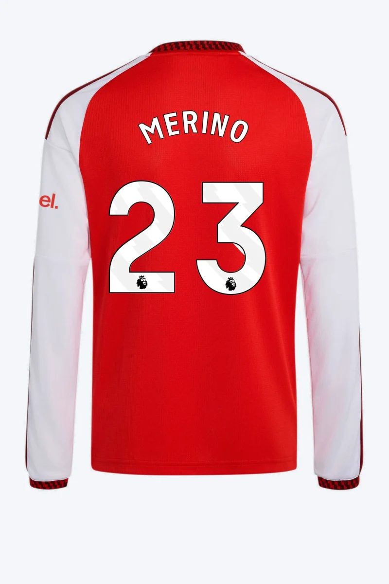 Merino 23 Voetbalshirt - Arsenal FC 26/27 Thuis Kids Longsleeve
