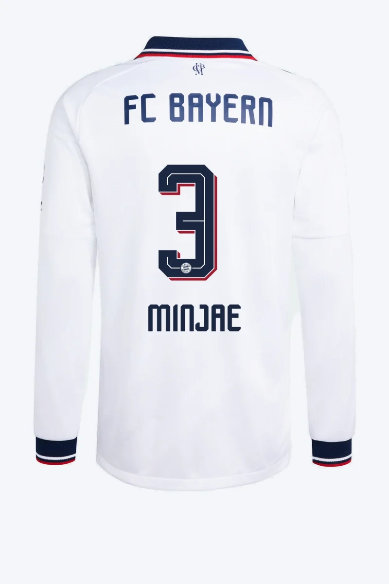 Minjae 3 Voetbalshirt - FC Bayern 26/27 Uit Authentic Longsleeve